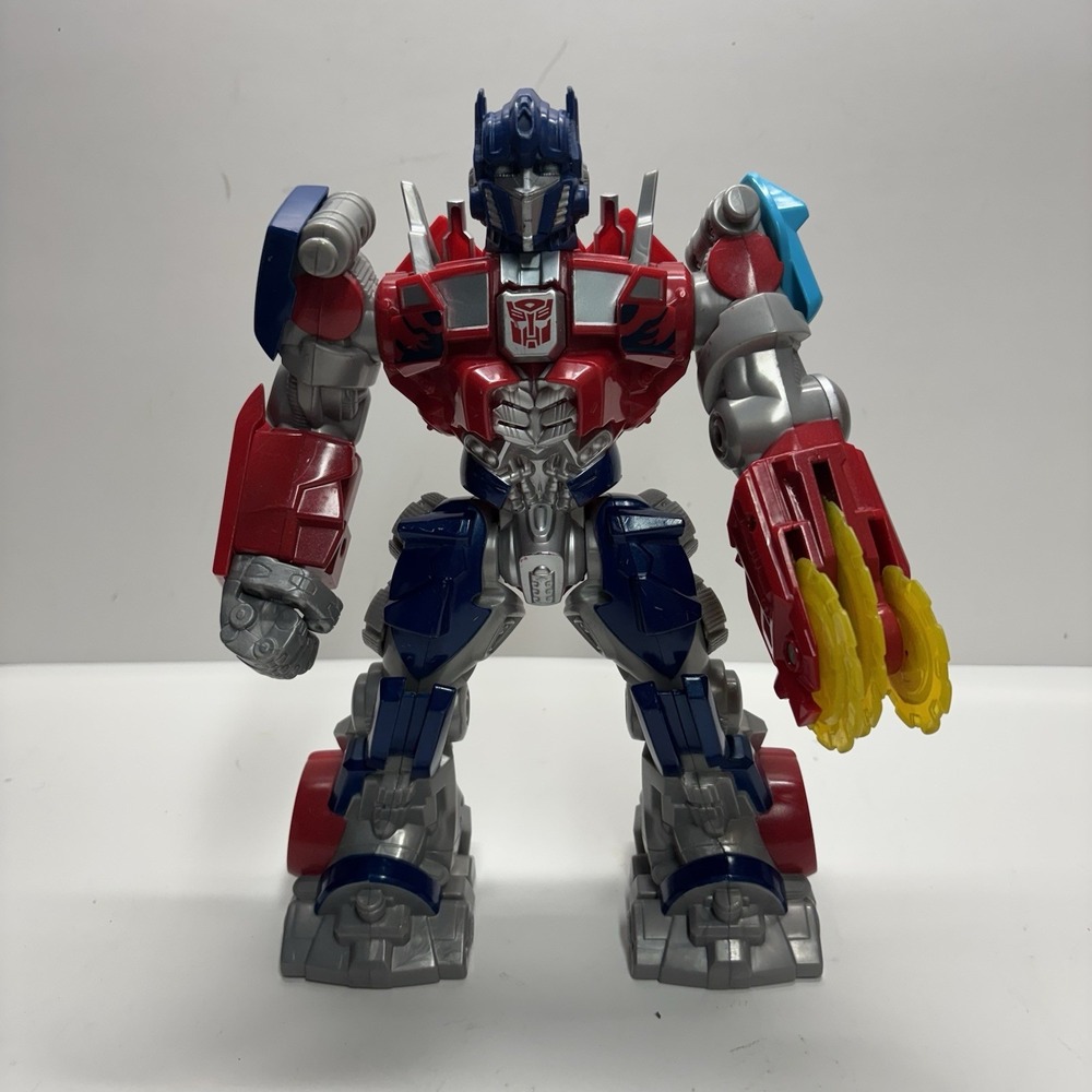 Hasbro Optimus Prime Light Up Action Figure Saw Blade Talking Transformer 11"Wks